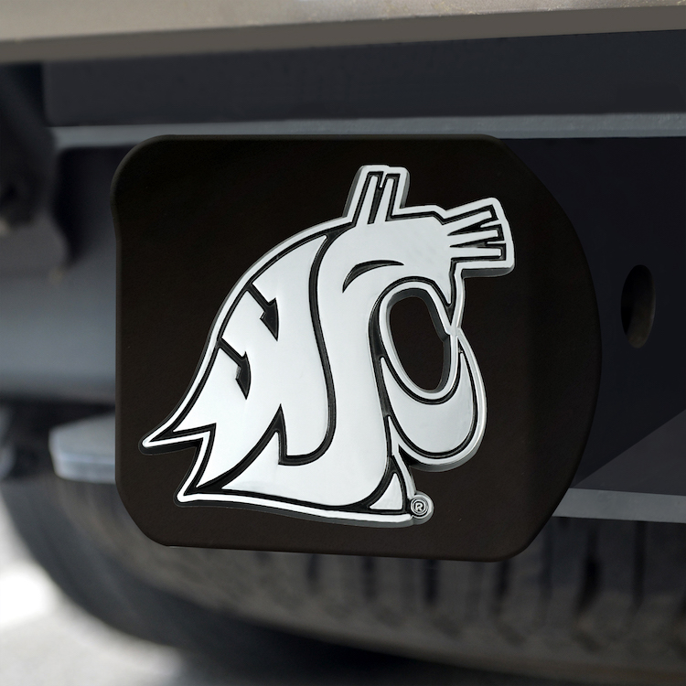 Washington State Cougars BLACK Trailer Hitch Cover