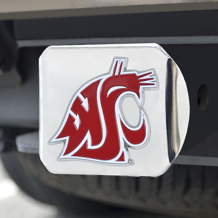 Washington State Cougars Color Chrome Trailer Hitch Cover