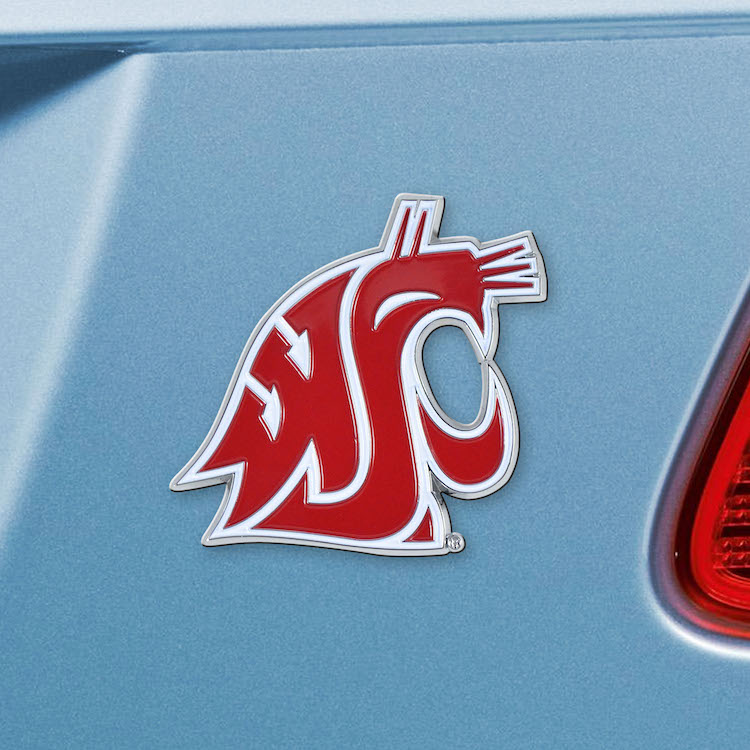 Washington State Cougars Color Metal Auto Emblem