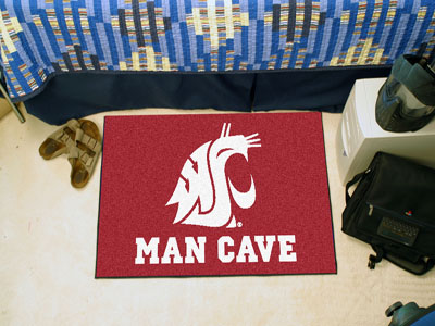 Washington State Cougars MAN CAVE 20 x 30 STARTER Floor Mat
