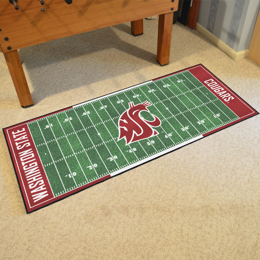Washington State Cougars 30 x 72 Football Field Carpet Runner