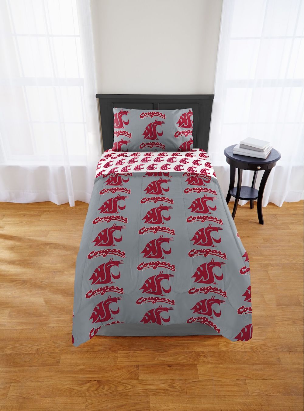 Washington State Cougars TWIN Bed in a Bag Set