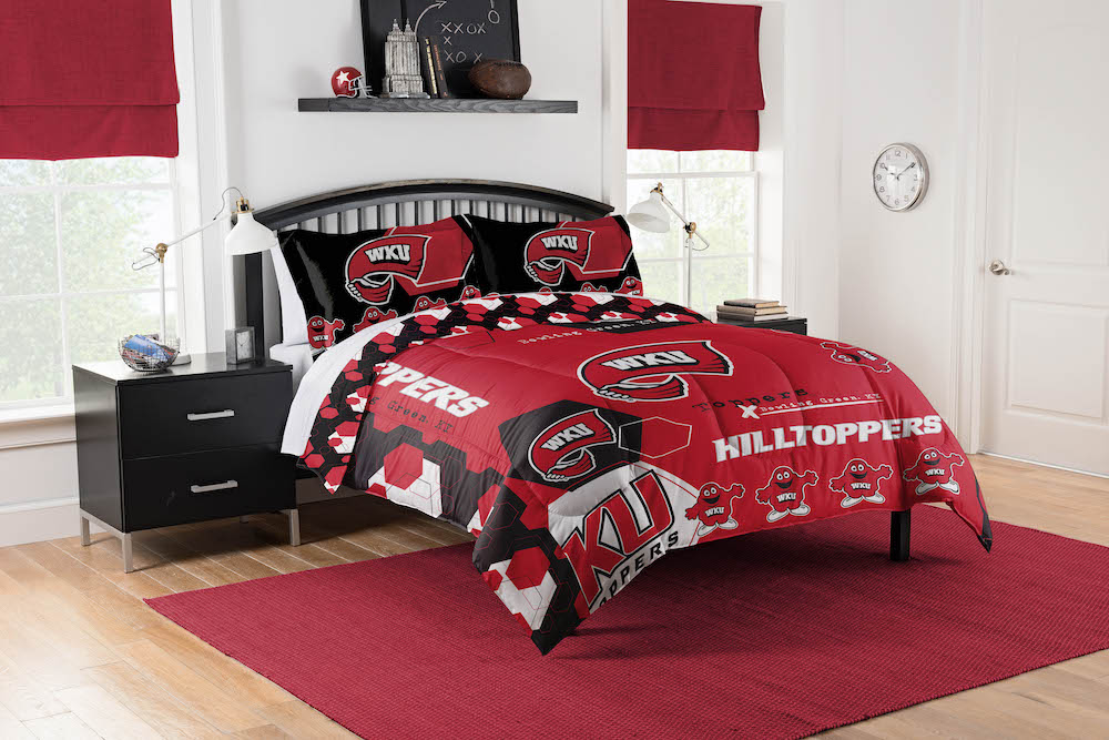 Western Kentucky Hilltoppers QUEEN/FULL size Comforter and 2 Shams