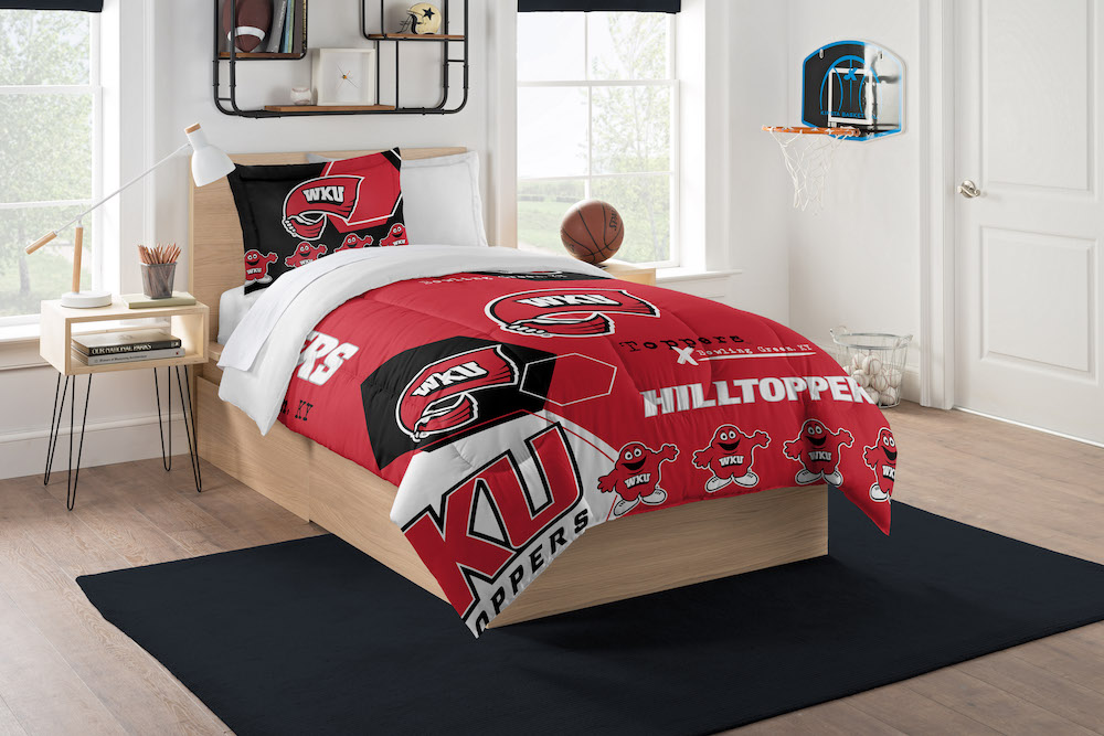 Western Kentucky Hilltoppers Twin Comforter Set with Sham