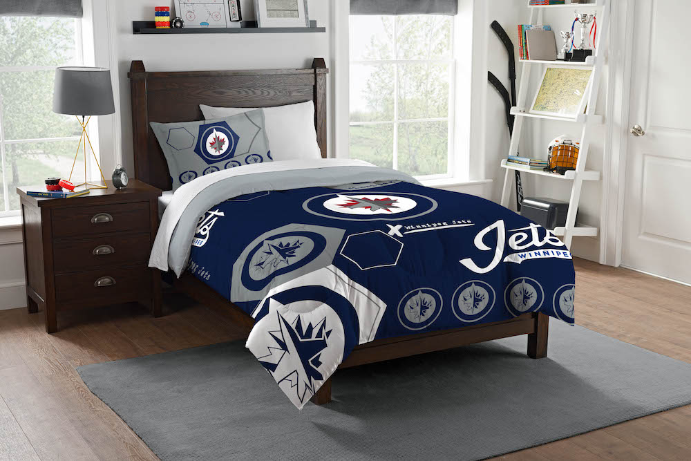 Winnipeg Jets Twin Comforter Set with Sham