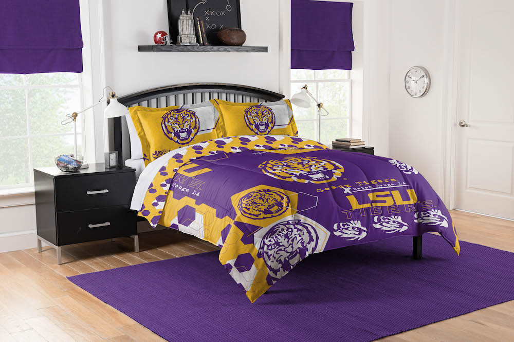 LSU Tigers QUEEN/FULL size Comforter and 2 Shams