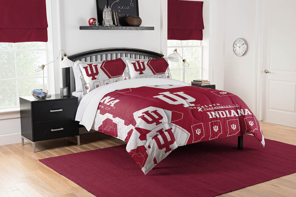Indiana Hoosiers QUEEN/FULL size Comforter and 2 Shams
