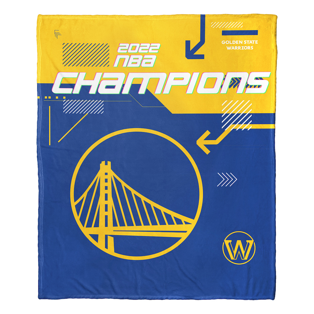 2022 Golden State Warriors NBA Finals Champions Silk Touch Throw Blanket 50 x 60