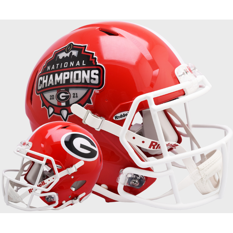 Georgia Bulldogs 2021 National Champions Mini SPEED Helmet by Riddell