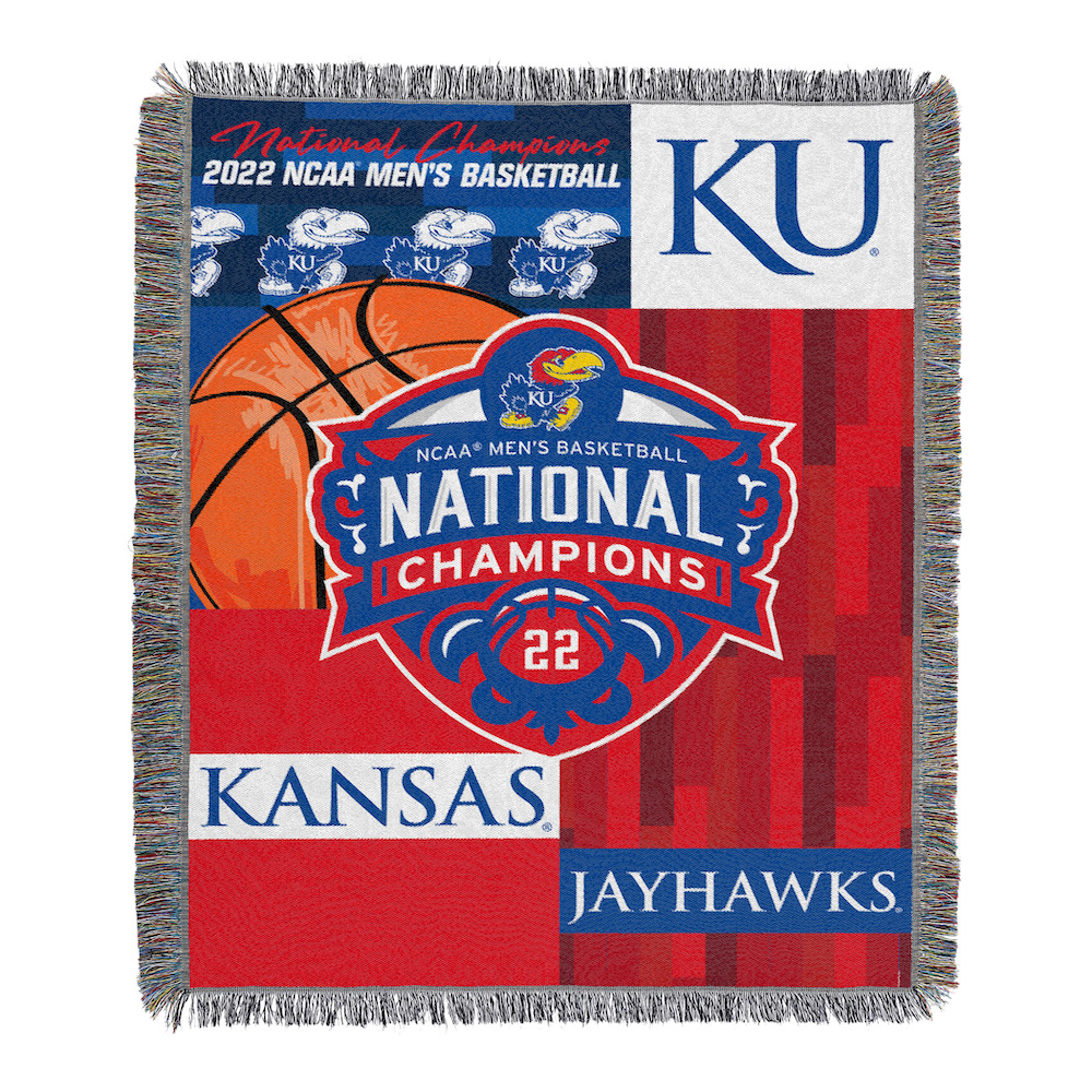 2022 Kansas Jayhawks College Basketball Champions Tapestry