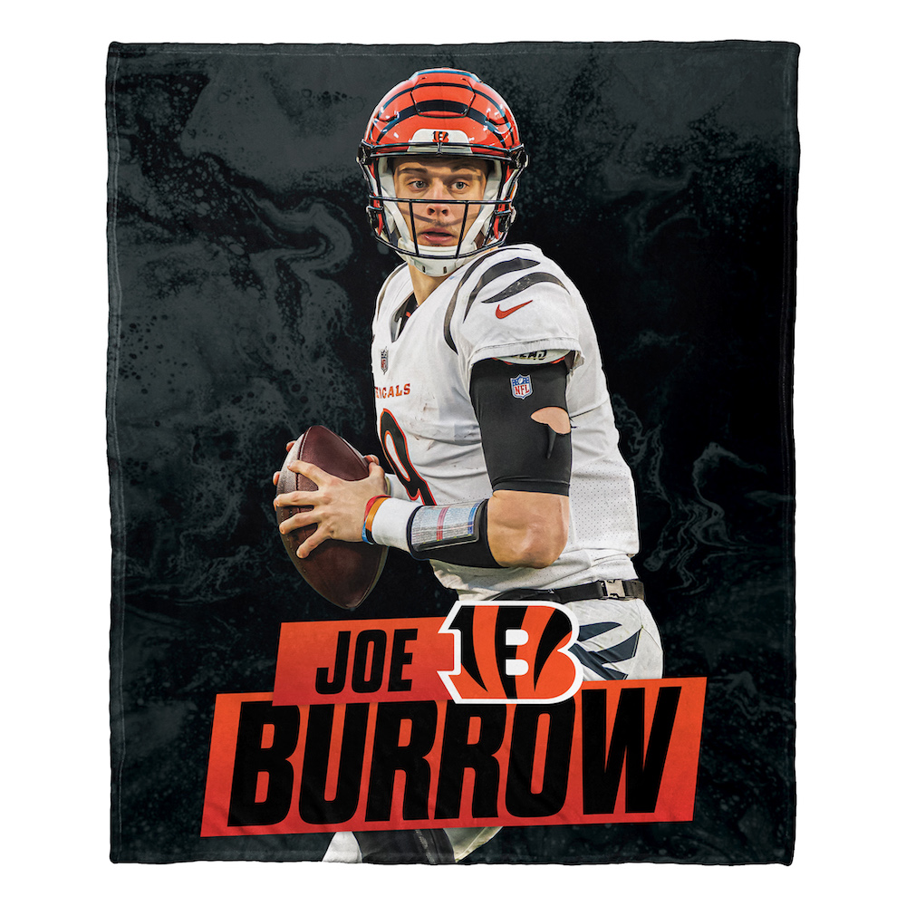 Cincinnati Bengals Joe Burrow Silk Touch Throw Blanket 50 x 60