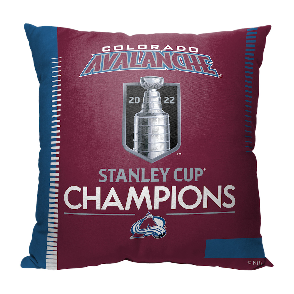 2022 Colorado Avalanche NHL Stanley Cup Champions VICTORY Throw Pillow