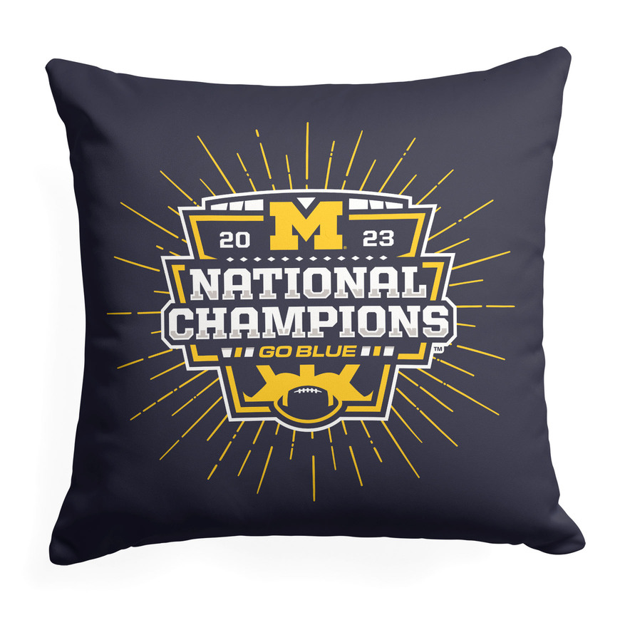 2023 Michigan Wolverines NCAA Football Champs Throw Pillow