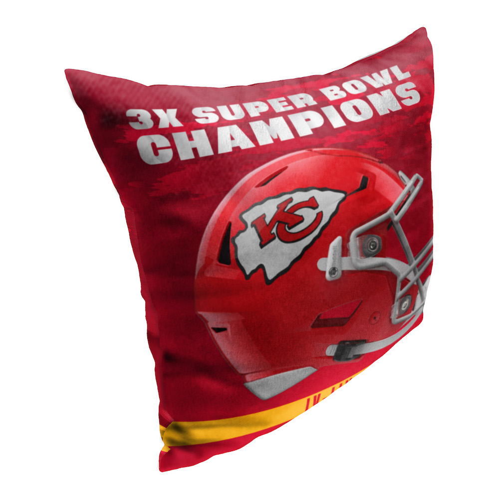 Kansas City Chiefs Super Bowl Multi Champions Printed Throw Pillow 18 x 18