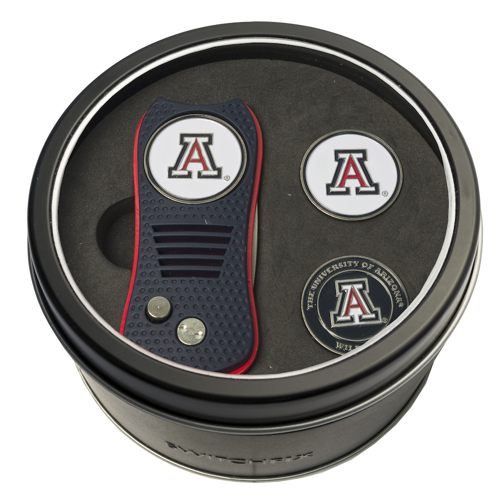Arizona Wildcats Switchblade Divot Tool and 2 Ball Marker Gift Pack