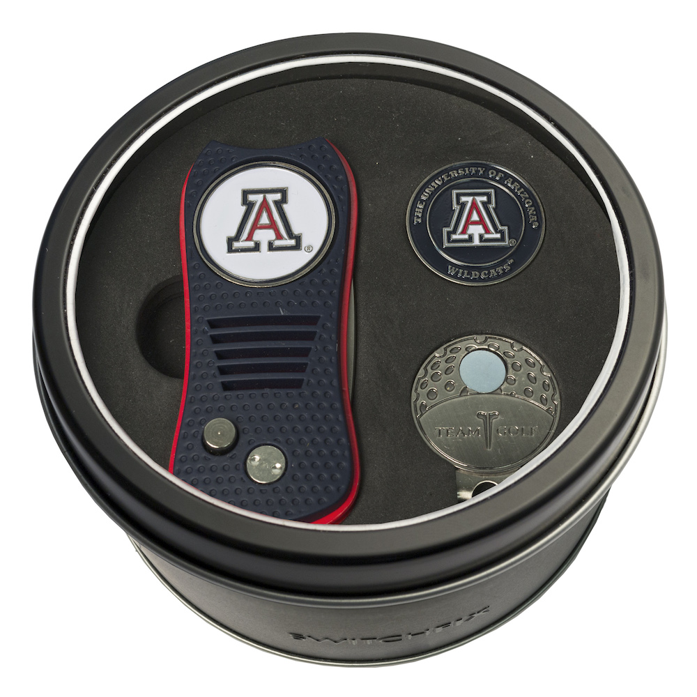 Arizona Wildcats Switchblade Divot Tool Cap Clip and Ball Marker Gift Pack