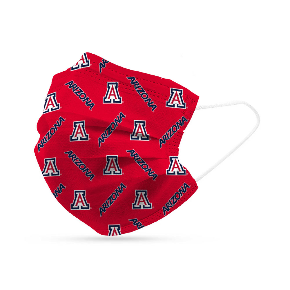 Arizona Wildcats Disposable Face Covering Masks (pk of 6)
