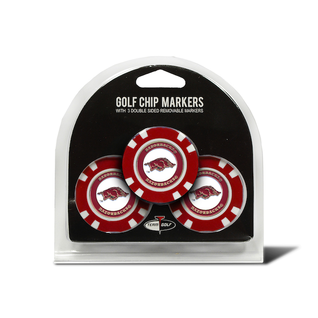 Arkansas Razorbacks 3 Pack Golf Chips