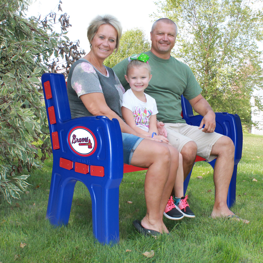 Atlanta Braves Park Bench