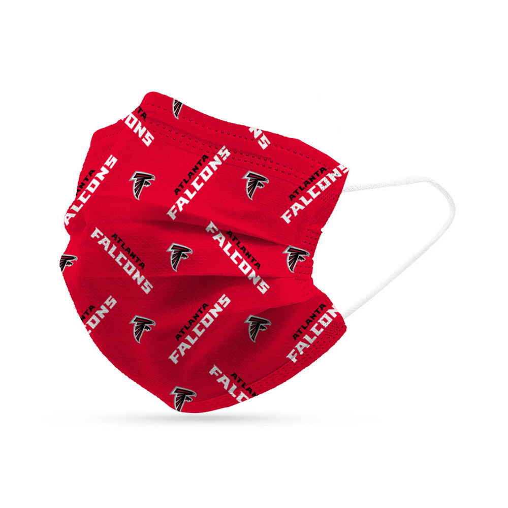 Atlanta Falcons Disposable Face Covering Masks (pk of 6)
