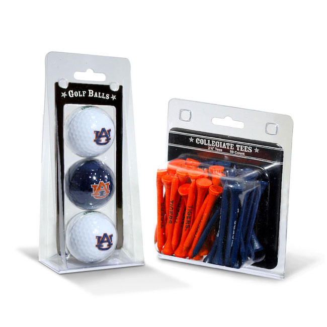 Auburn Tigers 3 Ball Pack and 50 Tee Pack
