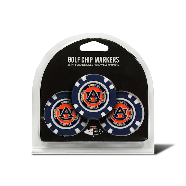 Auburn Tigers 3 Pack Golf Chips