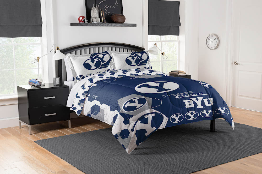 BYU Cougars QUEEN/FULL size Comforter and 2 Shams