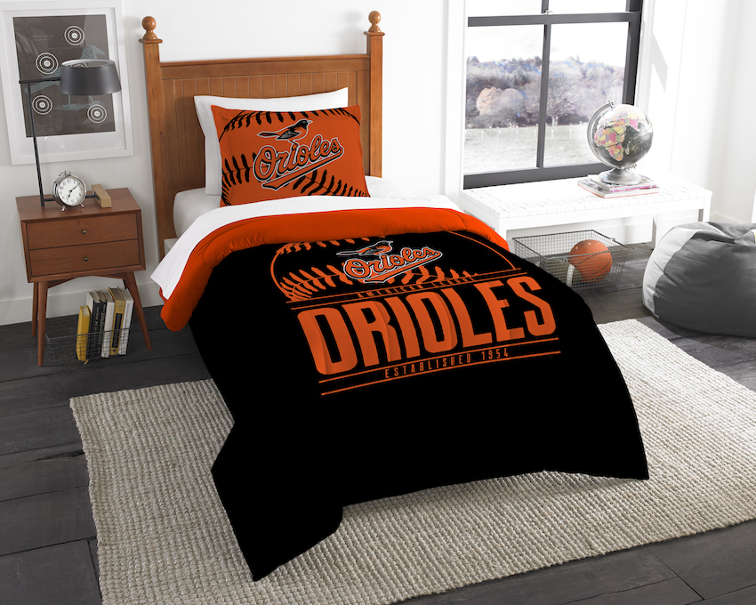 Baltimore Orioles Twin Comforter Set with Sham
