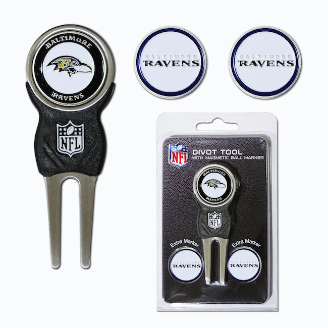 Baltimore Ravens 3 Marker Signature Divot Tool Pack