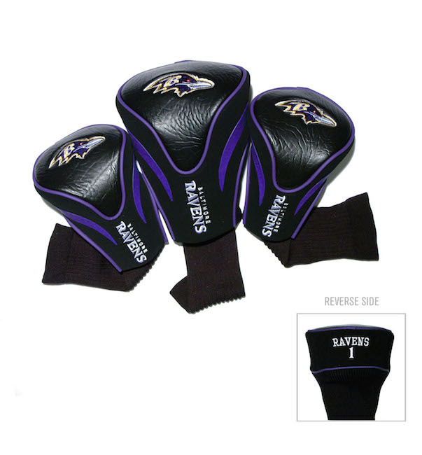 Baltimore Ravens 3 Pack Contour Headcovers