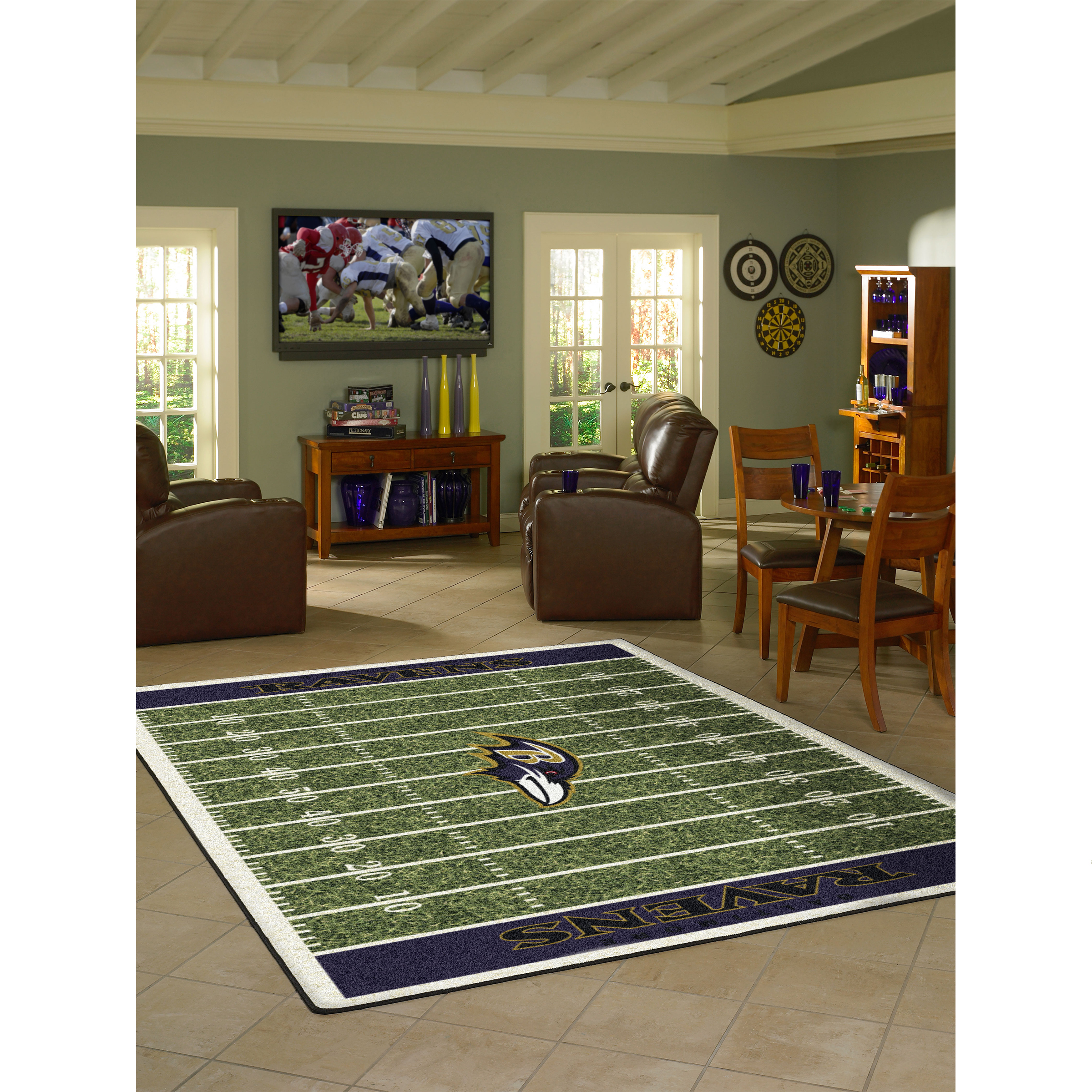 Baltimore Ravens 6 X 8 HOMEFIELD Rug
