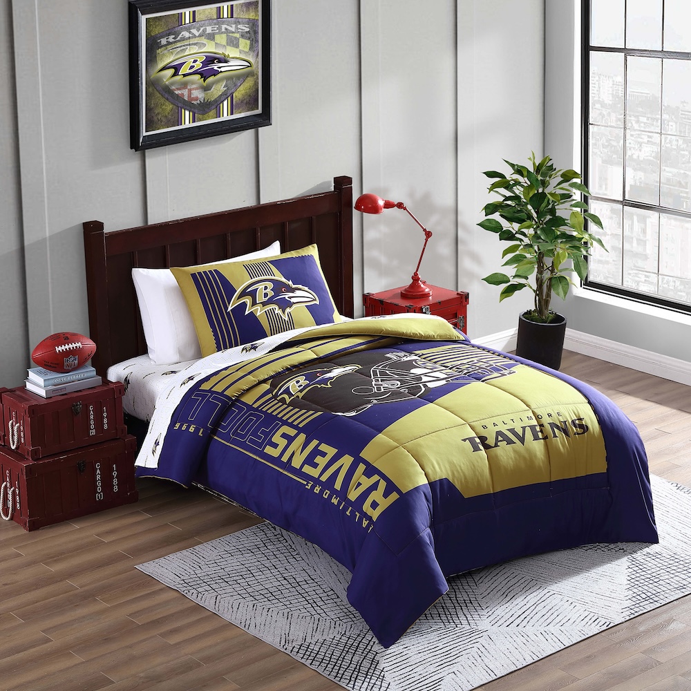 Baltimore Ravens TWIN Bed in a Bag Set