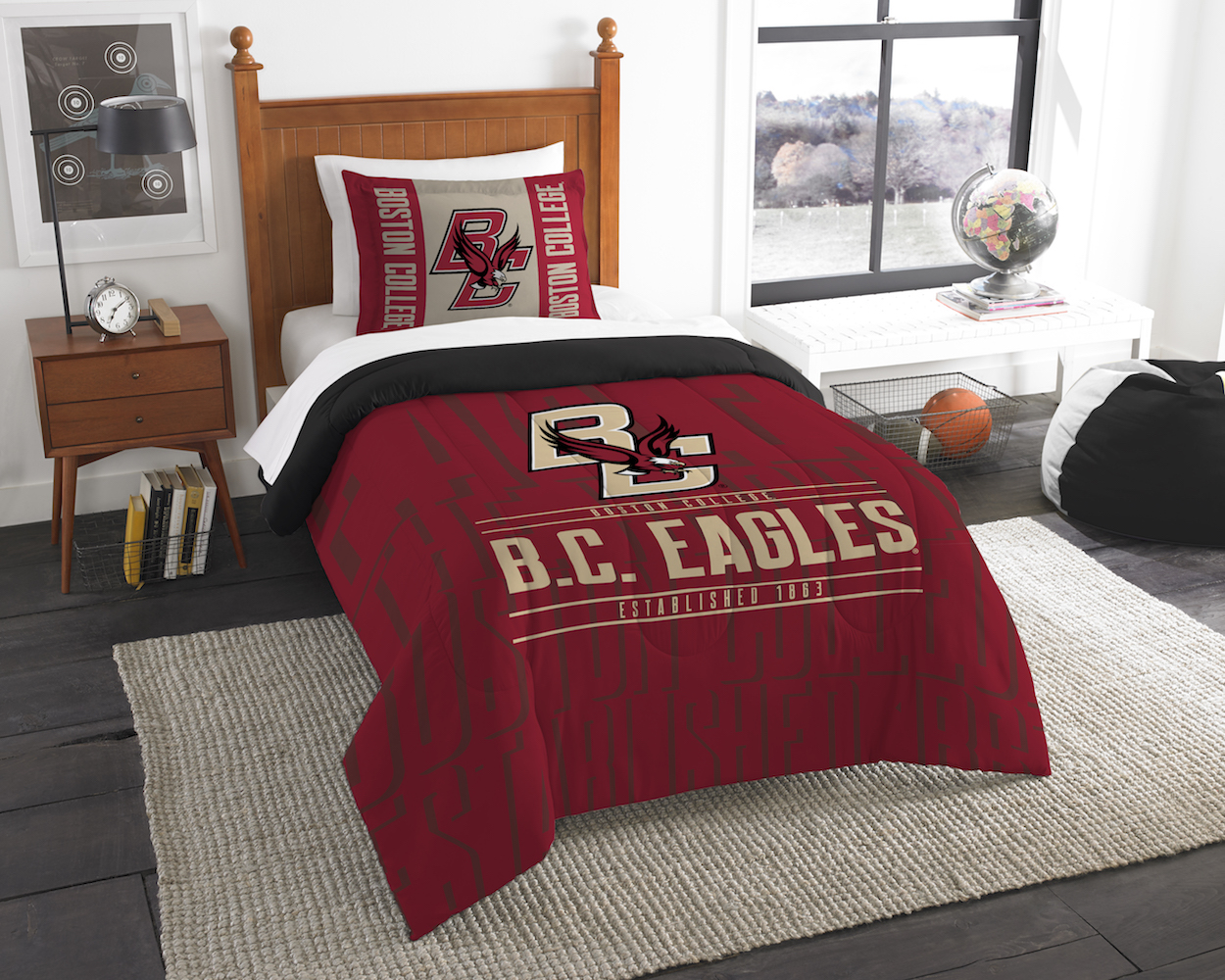 Boston College Eagles Twin Comforter Set with Sham