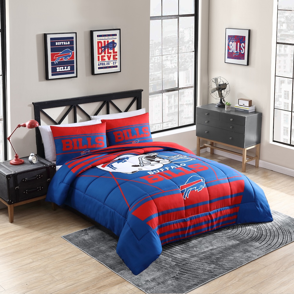 Buffalo Bills QUEEN/FULL size Comforter and 2 Shams