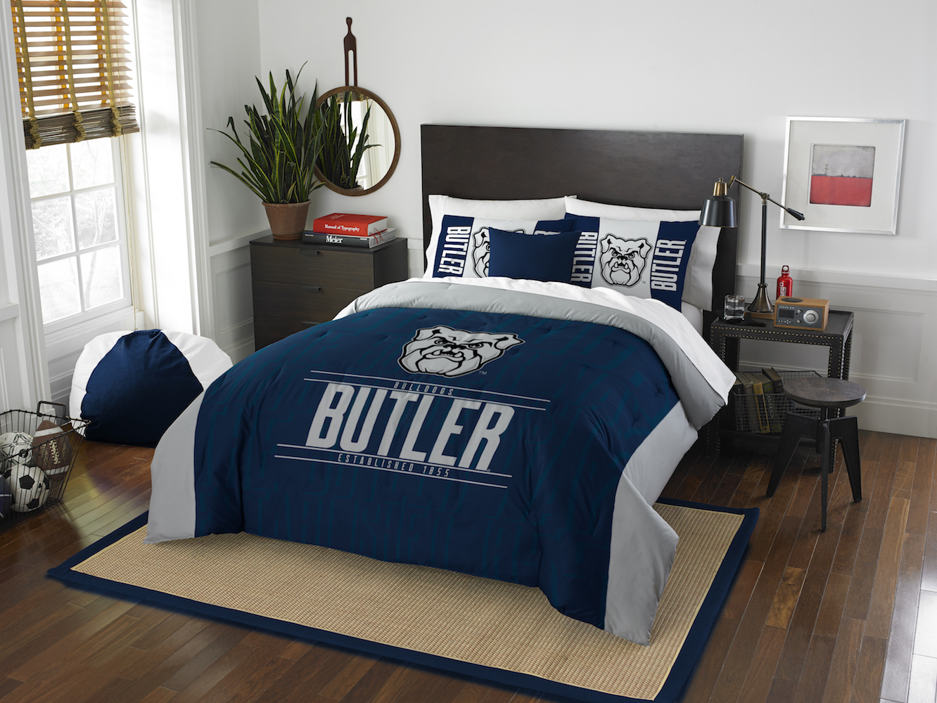 Butler Bulldogs QUEEN/FULL size Comforter and 2 Shams