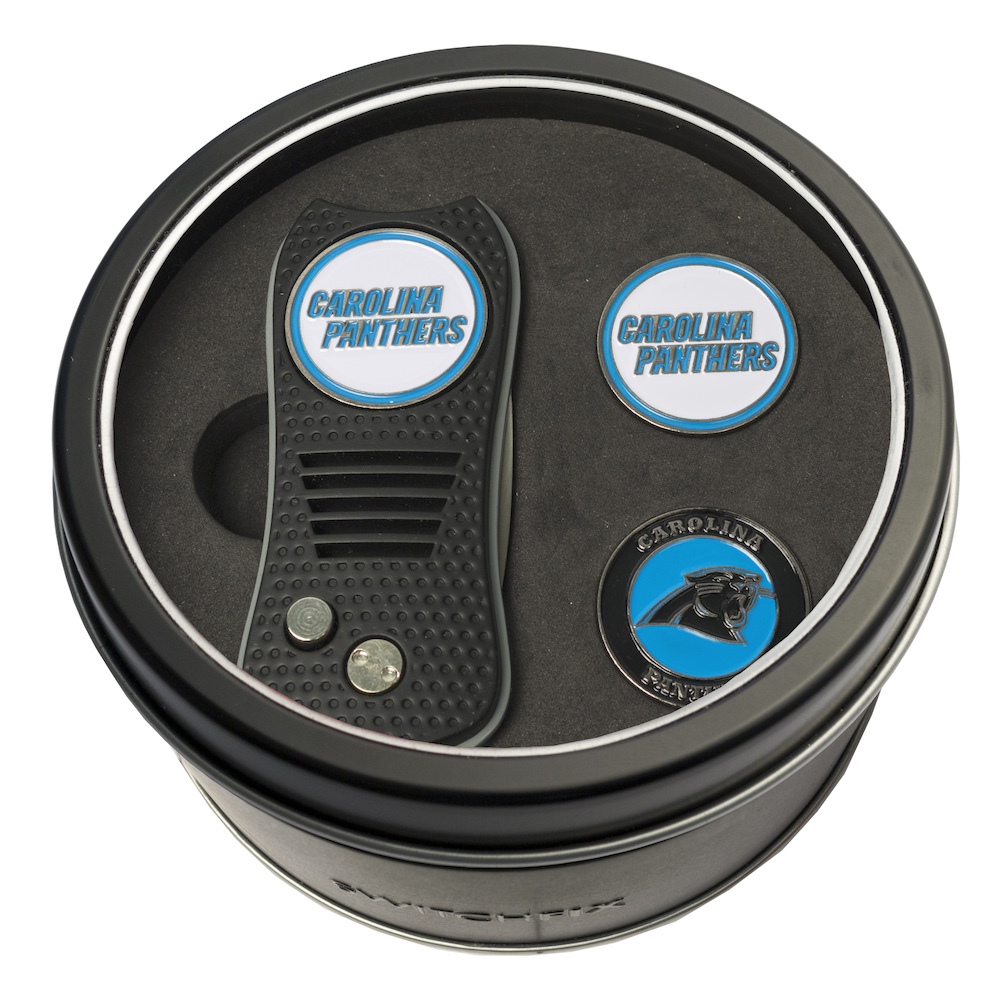 Carolina Panthers Switchblade Divot Tool and 2 Ball Marker Gift Pack