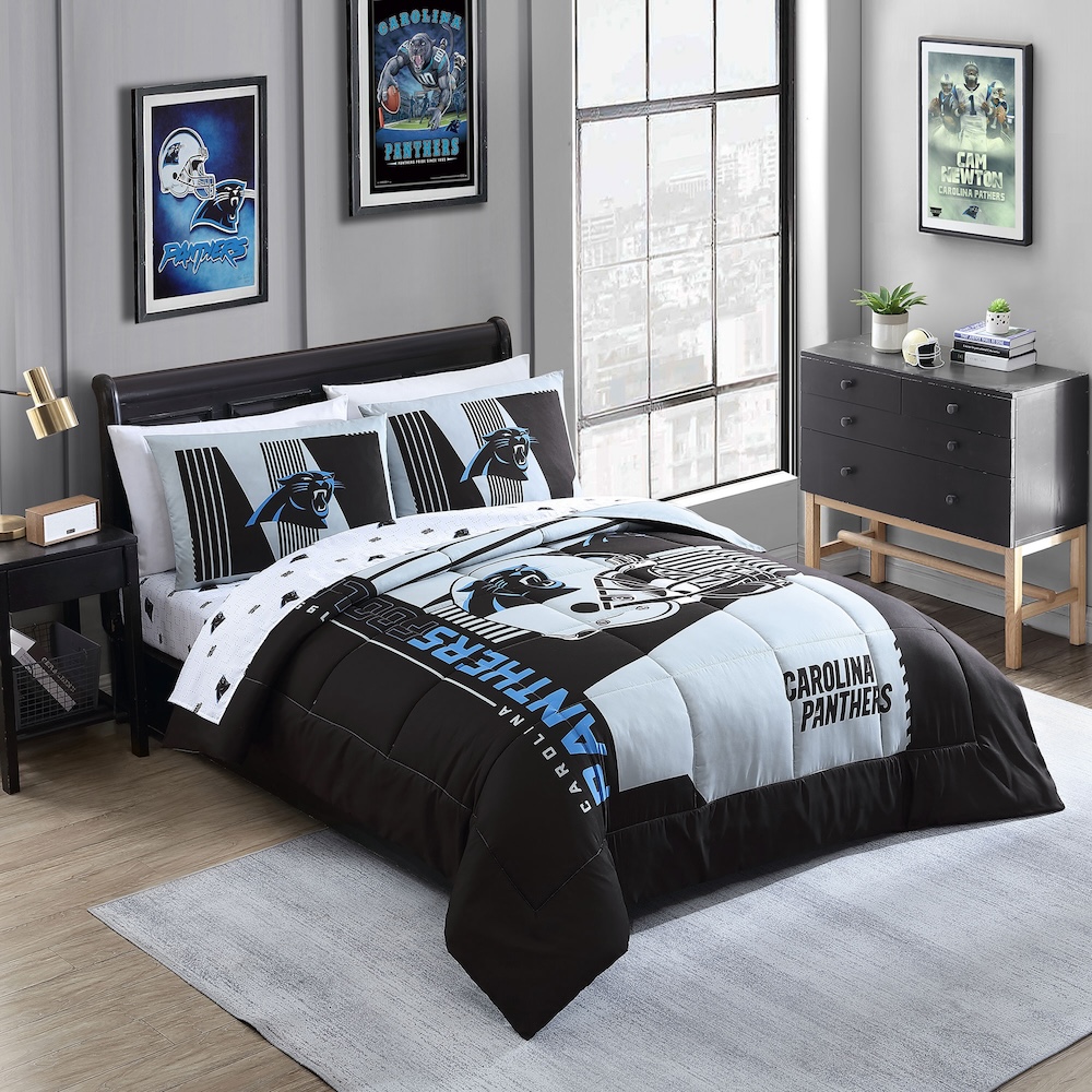 Carolina Panthers QUEEN Bed in a Bag Set