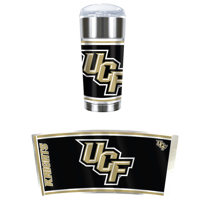 NCAA Central Florida Knights Crystal Freeze Tumbler with Lid 24-Ounce 