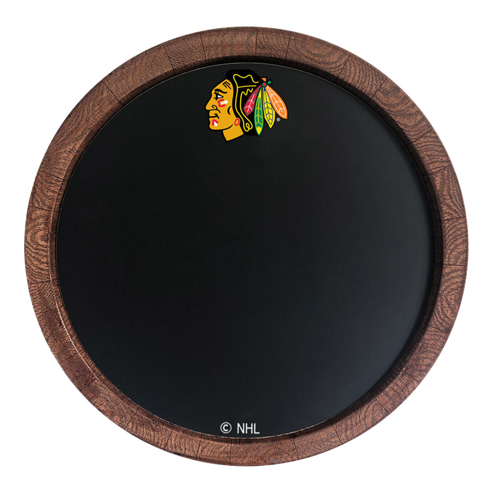 Chicago Blackhawks Chalkboard FAUX Barrel Top Sign