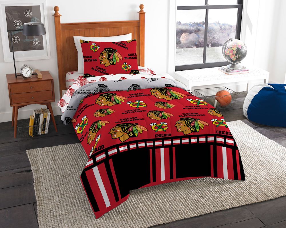Chicago Blackhawks TWIN Bed in a Bag Set