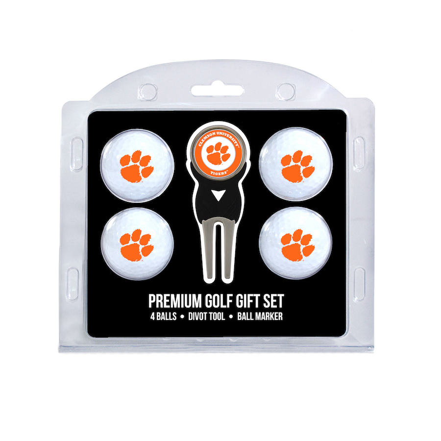 Clemson Tigers 4 Golf Ball and Divot Tool Set