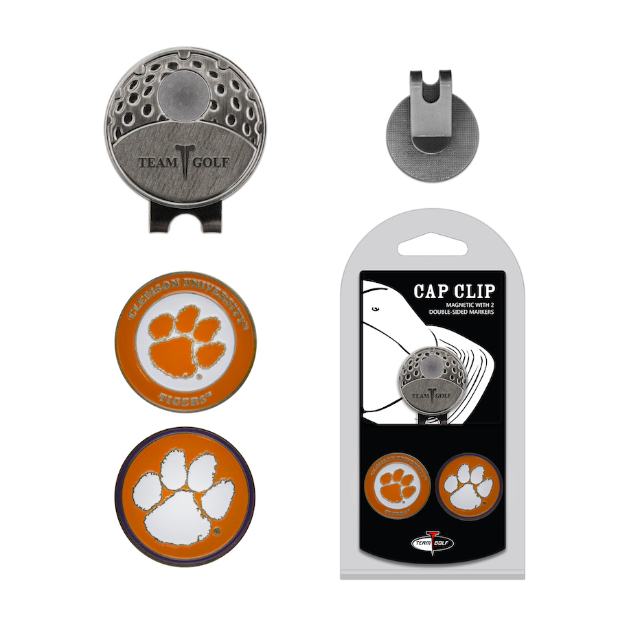 Clemson Tigers Hat Clip With 2 Ball Markers