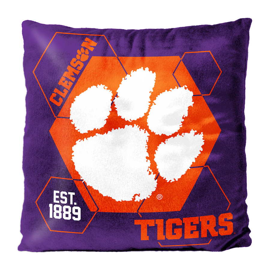 Clemson Tigers Velvet REVERSE Pillow