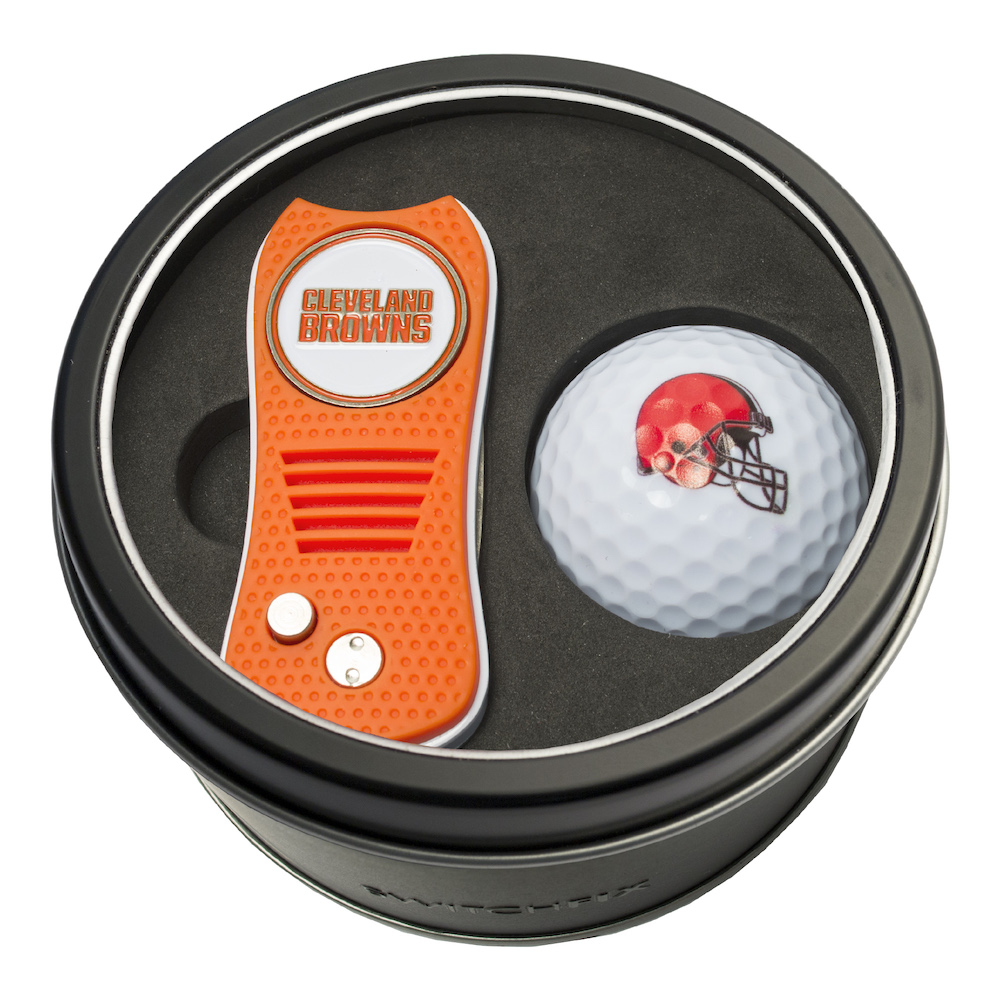 Cleveland Browns Switchblade Divot Tool and Golf Ball Gift Pack