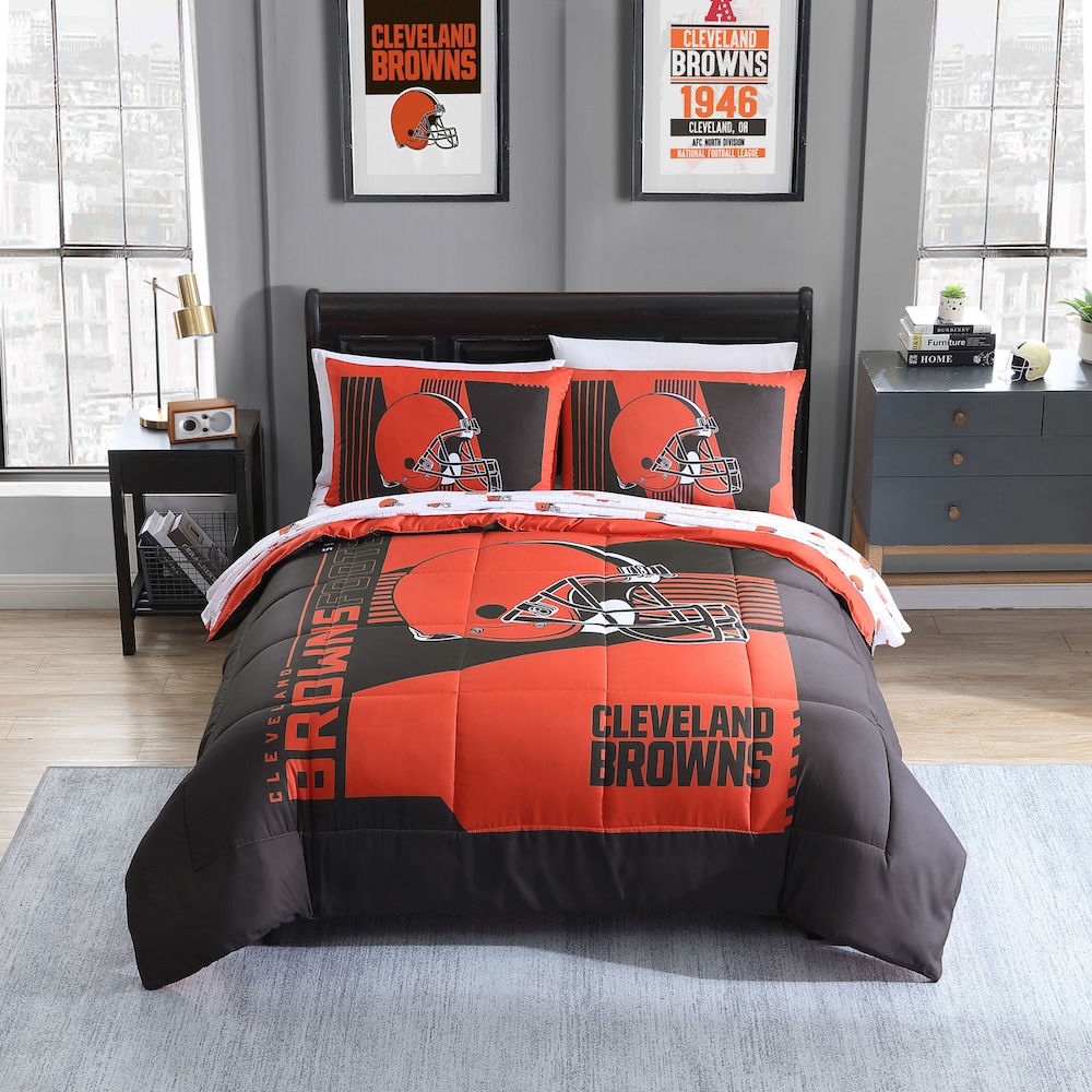Cleveland Browns FULL Bed in a Bag Set