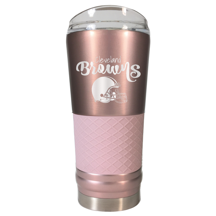 Cleveland Browns 24 oz Rose Gold Draft Travel Tumbler