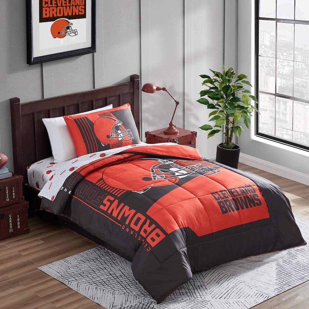 Cleveland Browns TWIN Bed in a Bag Set
