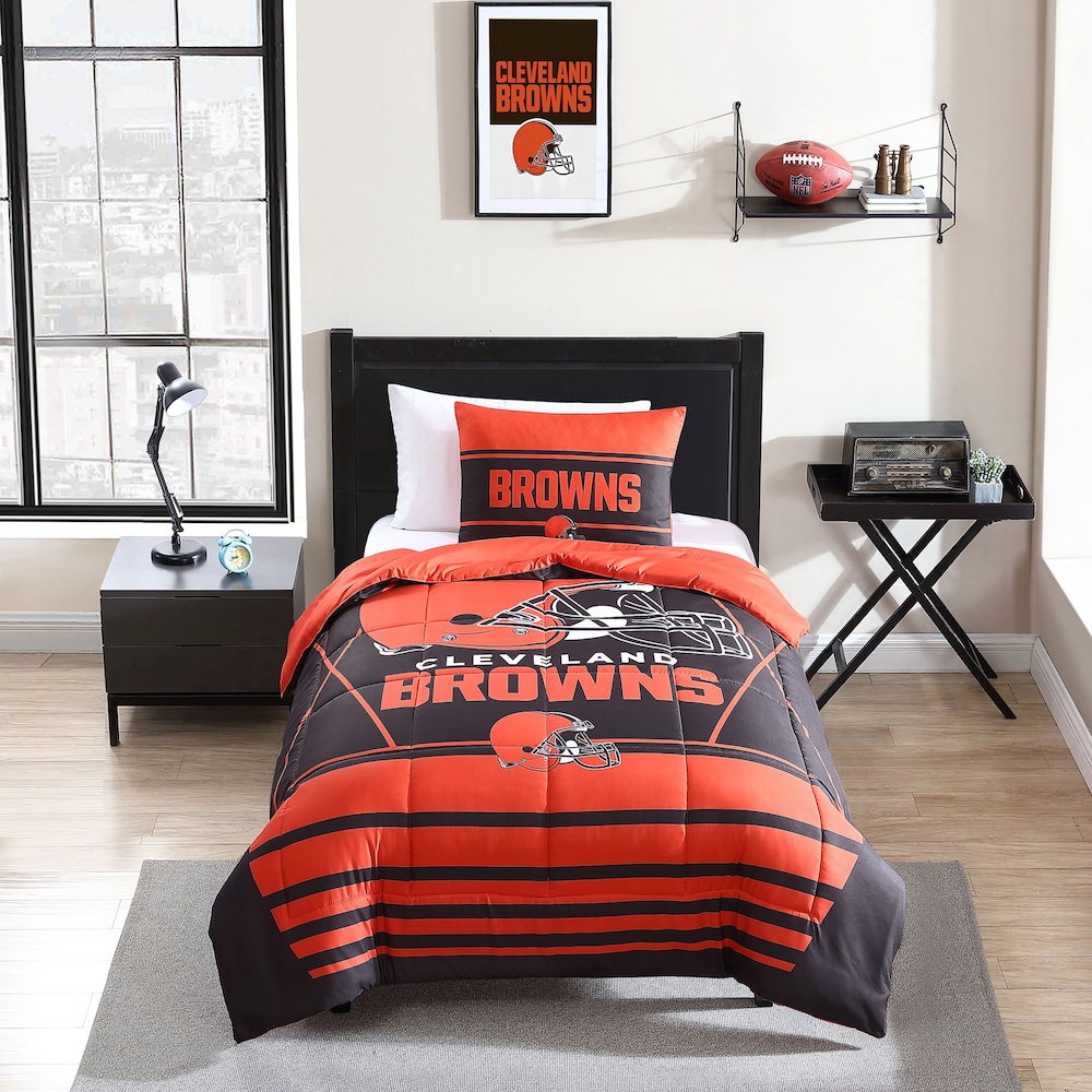 Cleveland Browns Twin Comforter Set with Sham