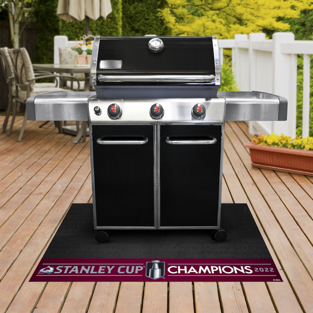 Colorado Avalanche Stanley Cup Champions Grill Mat