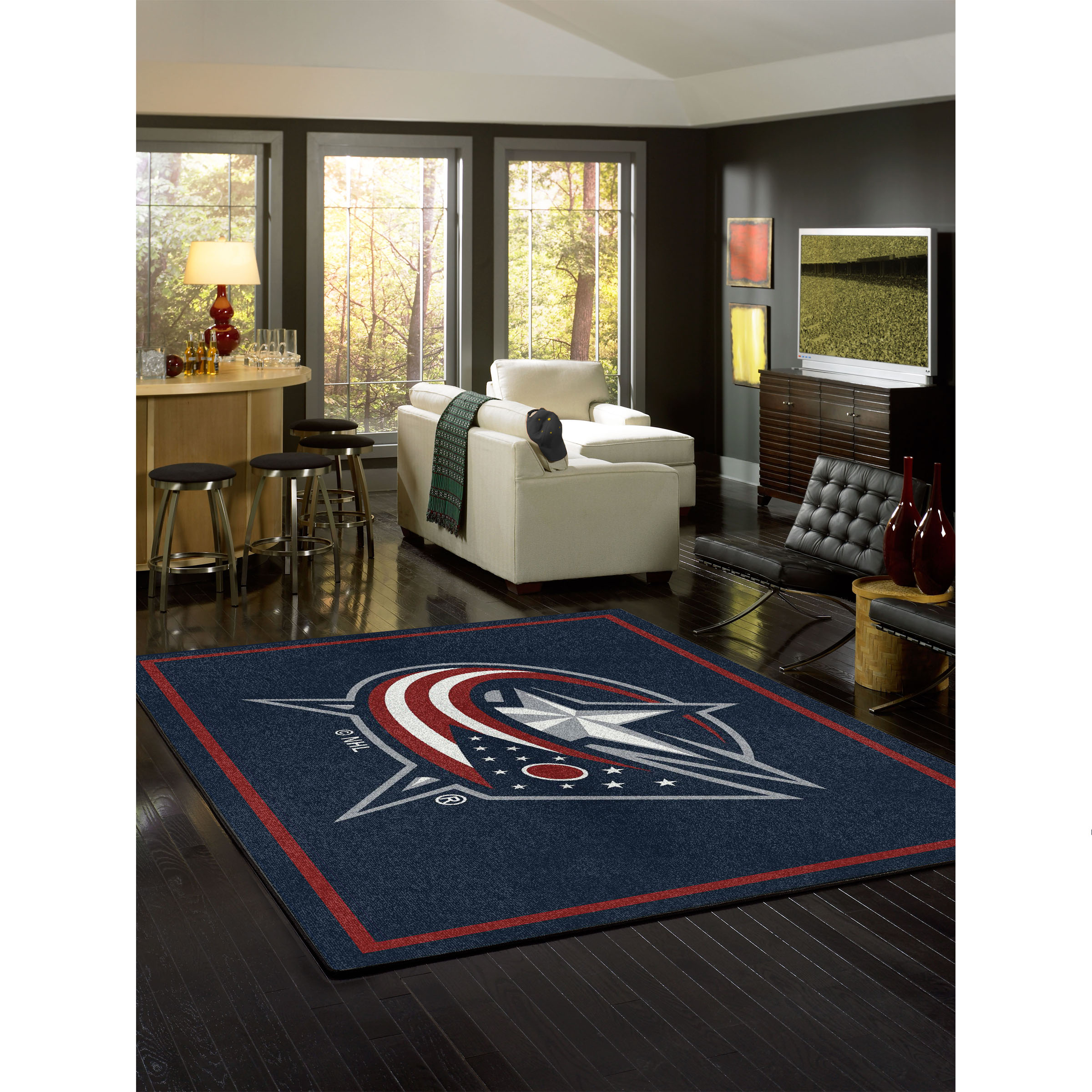 Columbus Blue Jackets 8 X 11 SPIRIT Rug